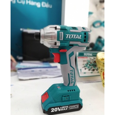Máy bắn vít dùng pin 20V không chổi than TOTAL TIRLI2002 tốc độ 2400v/p lực siết 3500bpm , kèm 2 pin