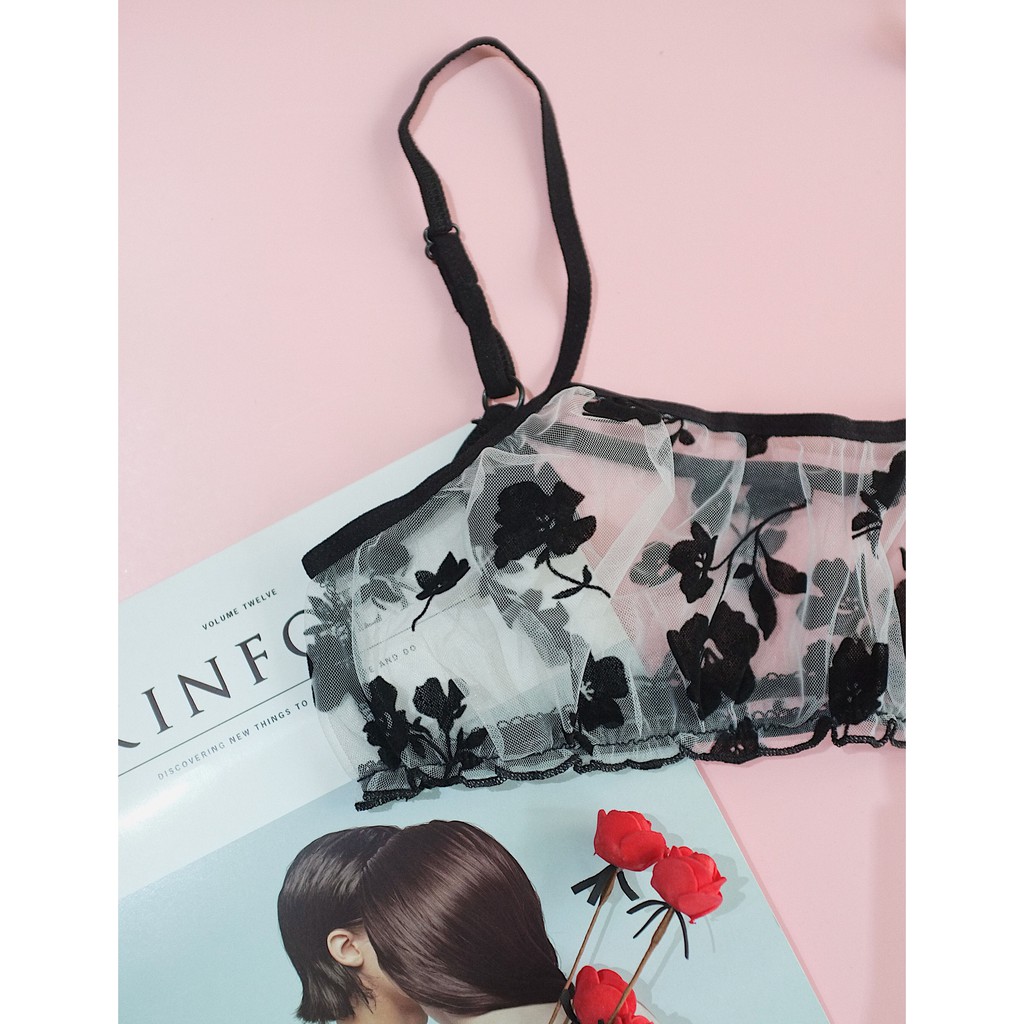 Set Ren Trắng Hoa Đen - Let's Love Đồ Lót Nội Y | BigBuy360 - bigbuy360.vn