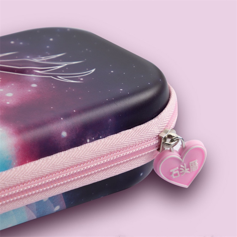 Hộp Đựng Bút Bằng EVA In Hình Kỳ Lân 3D Dễ Thương Cho Bé Gái