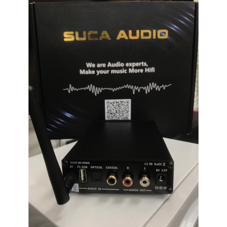 Bộ giải Mã âm Thanh DAC SUCA Audio Q5 Pro, Bluetooth 5.0, 24bit - lấy tiếng từ tivi ra giàn âm thanh