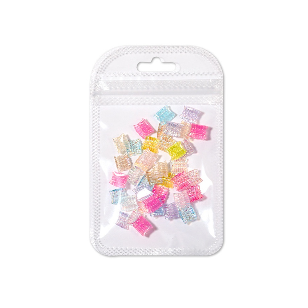 [Hàng mới về] Set 30 phụ kiện trang trí móng tay nghệ thuật kiểu nơ váy mặt cười 3d sáng bóng phong cách Nhật Bản