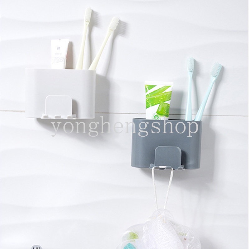 Giá đỡ bàn chải đánh răng gắn tường thiết kế đơn giản sử dụng tiện lợi cho phòng tắm