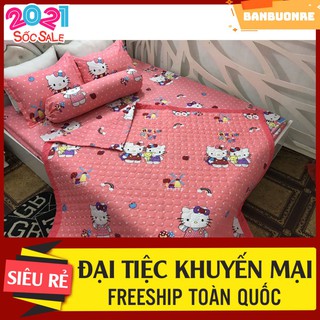 Chăn hè trần bông poly hello kitty cầu vồng