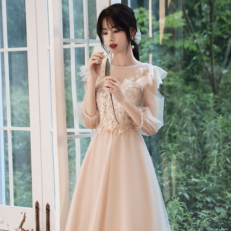 Đầm phù dâu dài dáng ôm sát thời trang mùa hè dành cho nữ