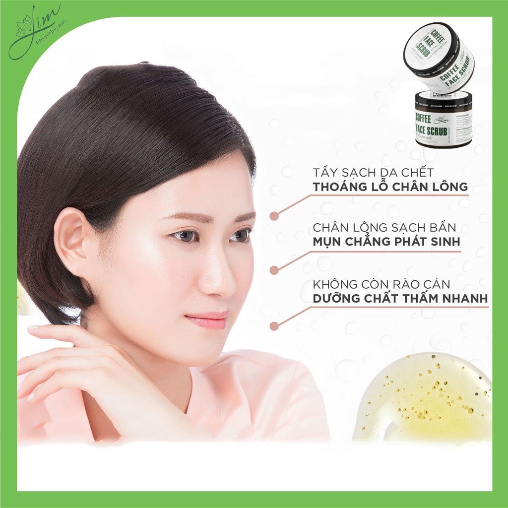 Tẩy Da Chết coffee LIM 100% từ thiên nhiên giúp trắng da ngừa mụn giảm thâm.