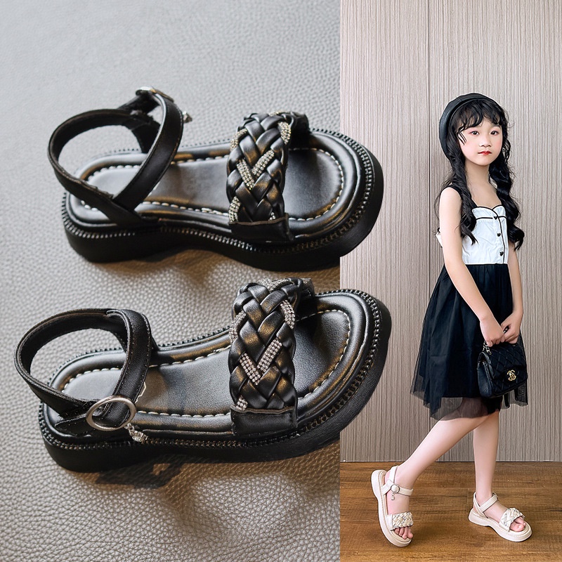 Xăng đan Đế Mềm Chống Trượt Phong Cách Công Chúa Cho Bé Gái