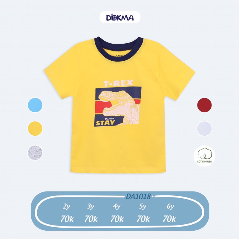 Áo cộc tay bé trai Dokma DA1018