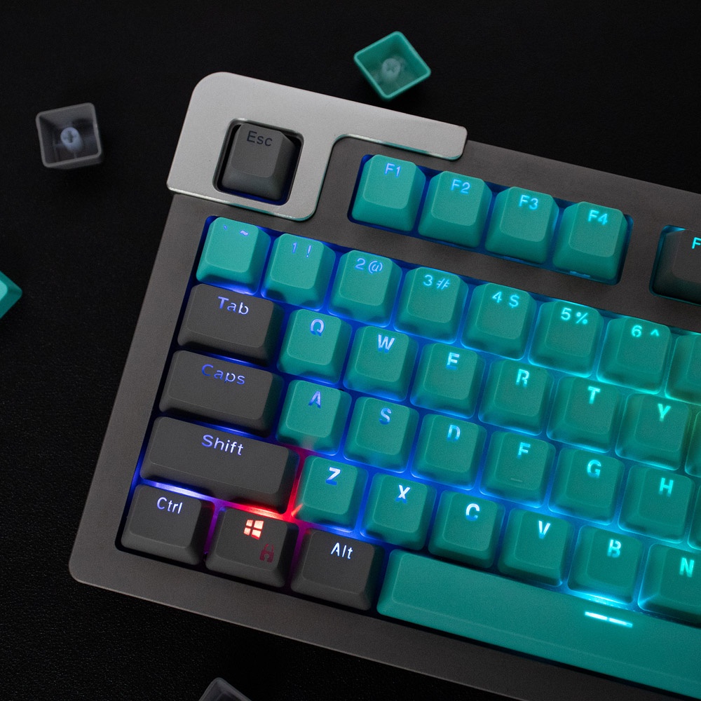 Bộ 108 Nút Bàn Phím Cơ Màu Xám & Xanh Lá Bằng PC Chất Lượng Cao Cho Cherry MX