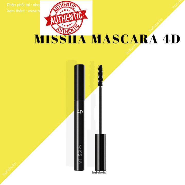 [Mã giảm giá] [Mã 66FMCGSALE hoàn 8% xu đơn 500K] Chuốt mi MISSHA 4D Mascara lâu trôi dày và dài mi cong mi MISH12