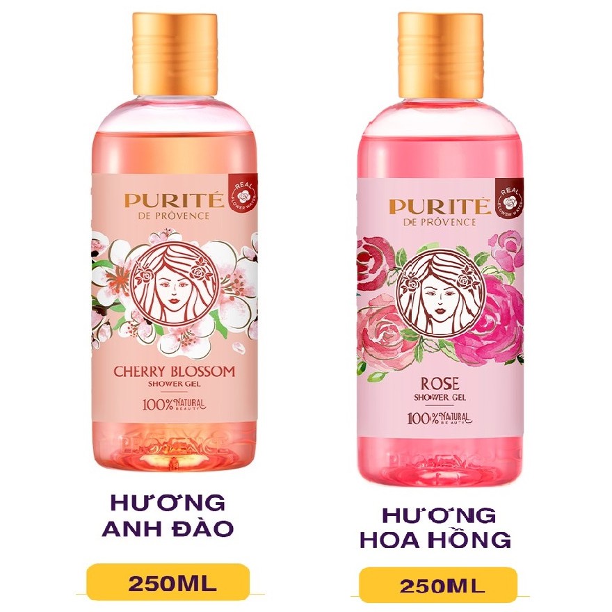 (KÈM QUÀ TẶNG) Sữa Tắm Thiên Nhiên Purité, Purite 250ml - HÀNG CHÍNH HÃNG