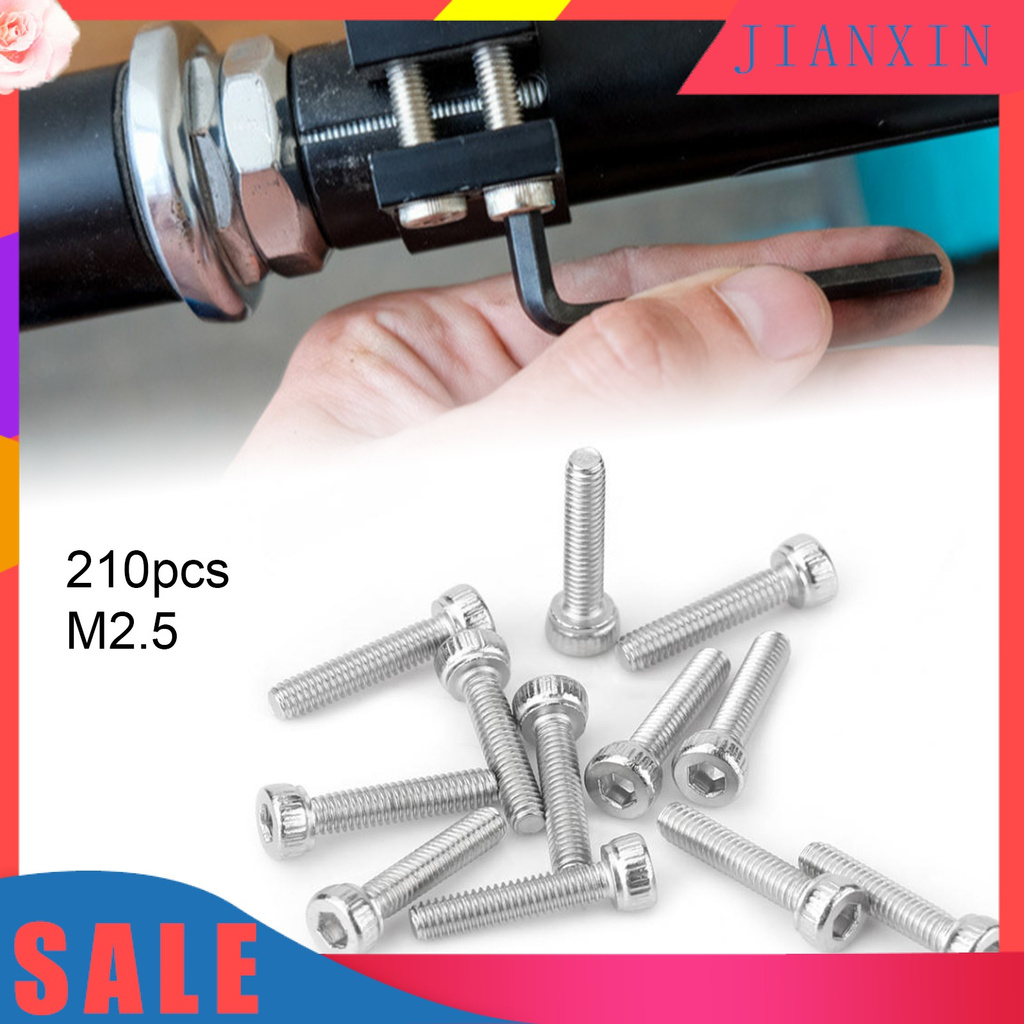 <jianxin> Car - motorcycle - bicycle Stainless Steel Bolts Nuts Set Cylindrical Head Hex Screws Standard for Construction Site