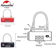 Ổ Khóa Số Mini Naturehike Nh20Sj005 Tsa Dành Cho Vali Du Lịch