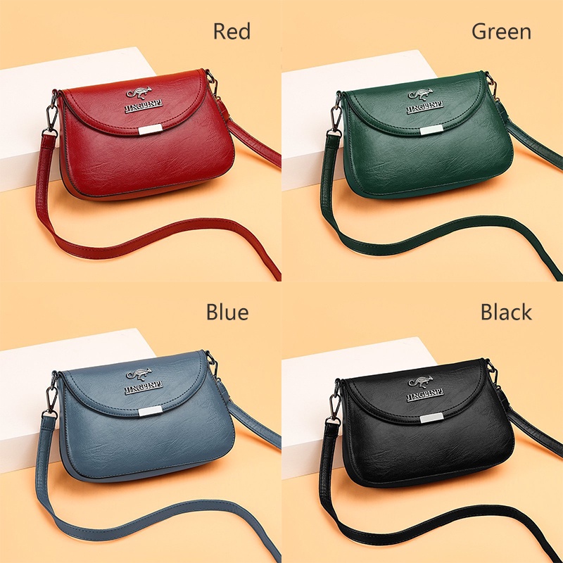 Túi Đeo Chéo Giả Da Dáng Vuông Màu Trơn Thời Trang Dành Cho Nữ SD4196