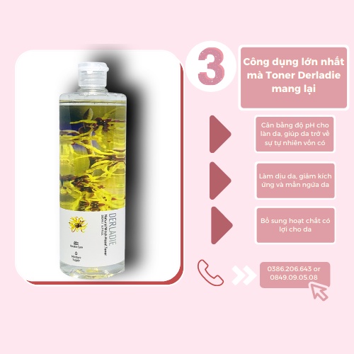 Nước Hoa Hồng Dành Cho Mọi Làn Da Derladie Natural Witch Hazel Toner 500ml TN1443