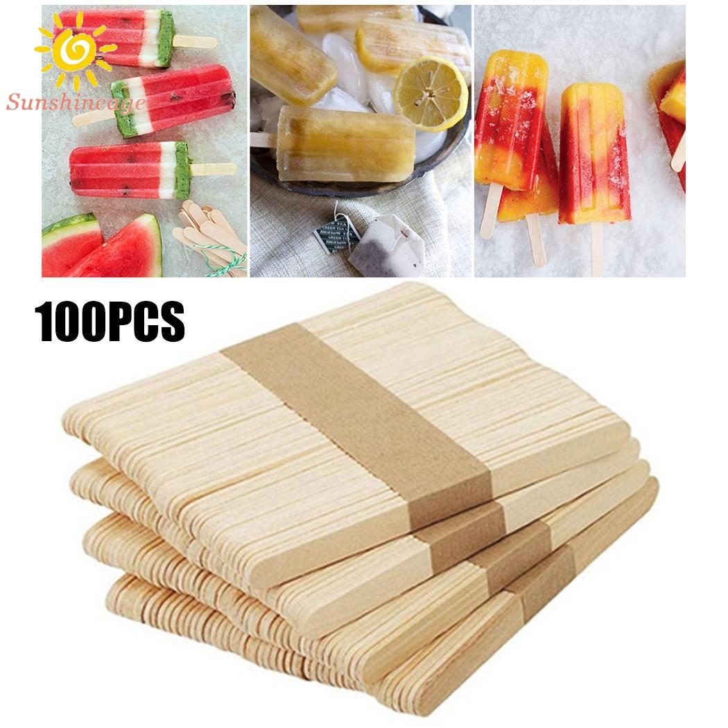 Set 100 Que Gỗ Làm Kem Handmade