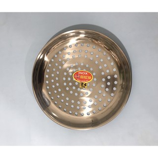 Dĩa hấp inox size 22cm, 24cm dùng để hấp, chưng các món ăn