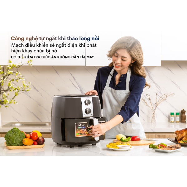 Nồi chiên không dầu FujiE AF7 7.5Lít bảo hành 24 tháng