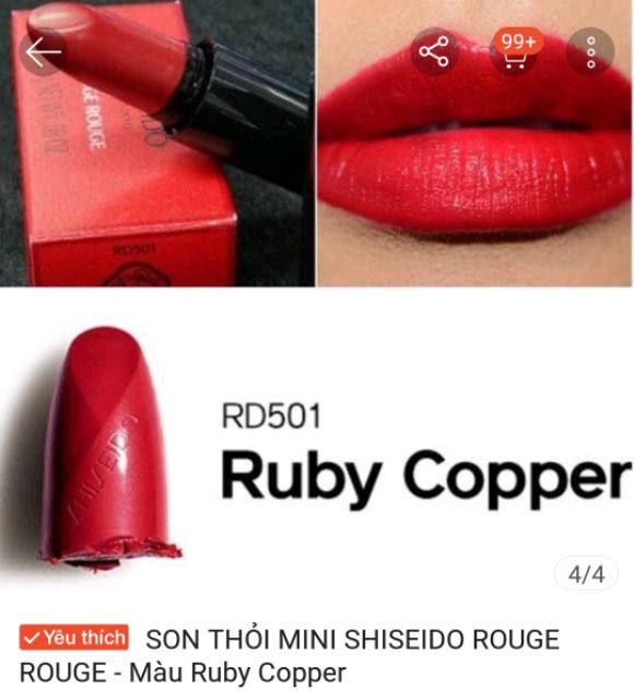 Son Shiseido Mini 2,5g__ ĐỎ ( 3 LOẠI ) | BigBuy360 - bigbuy360.vn