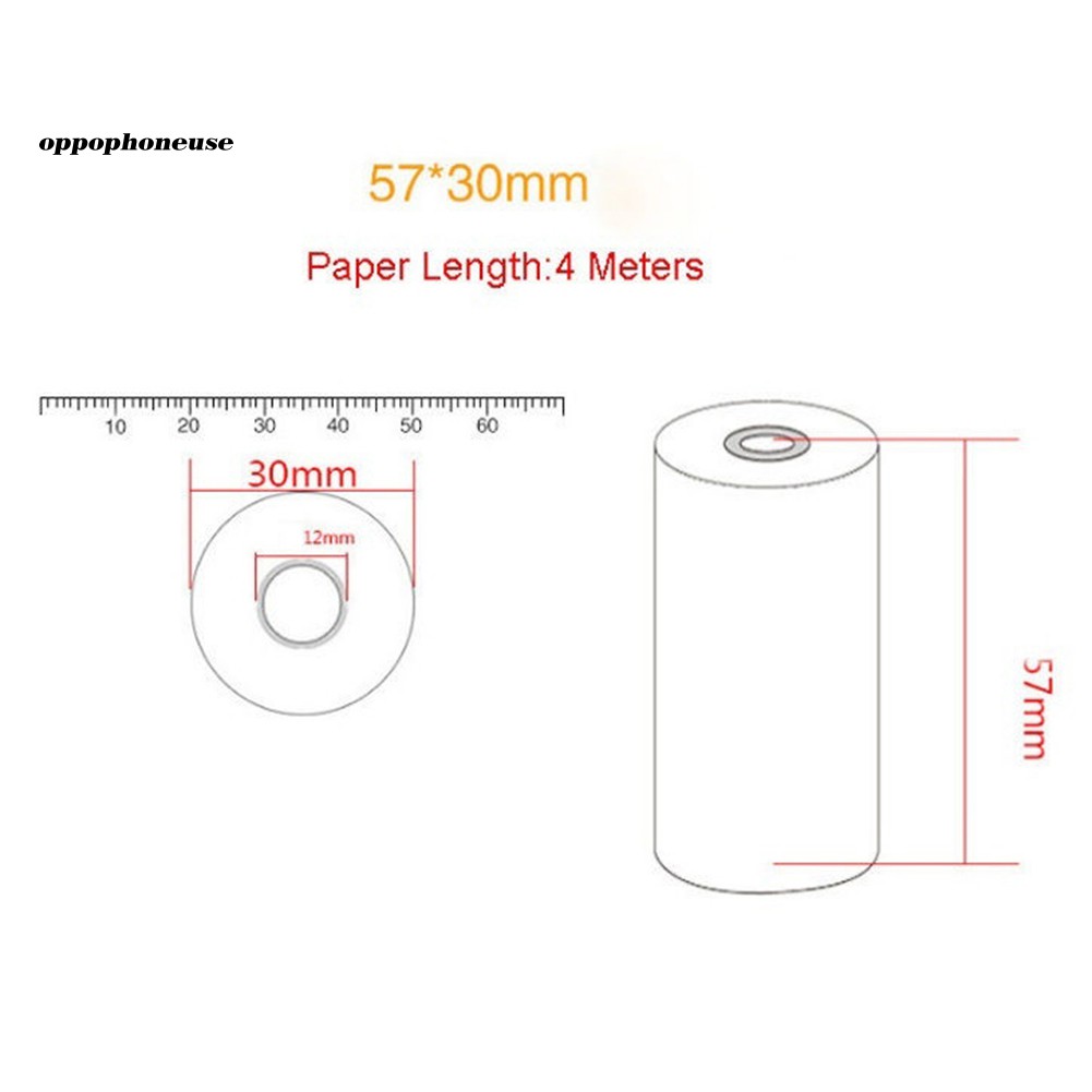 Set 12 Cuộn Giấy Làm Nóng Cho Máy In 58mm 57x30mm