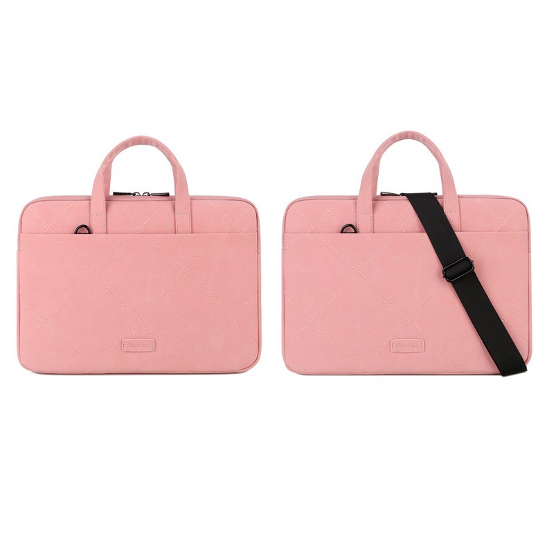 Túi chống sốc da laptop, macbook kèm quai đeo(tặng gấu xinh) | BigBuy360 - bigbuy360.vn