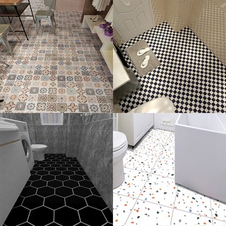 Miếng Dán Sàn Chống Thấm Nước Tự Dính Giả Thảm Giấy Dán Tường DIY Phòng Tắm Phòng Ngủ Văn Phòng Nhà Bếp Ngói Dán Tường Trang Trí Mặt Đất Treo Tường
