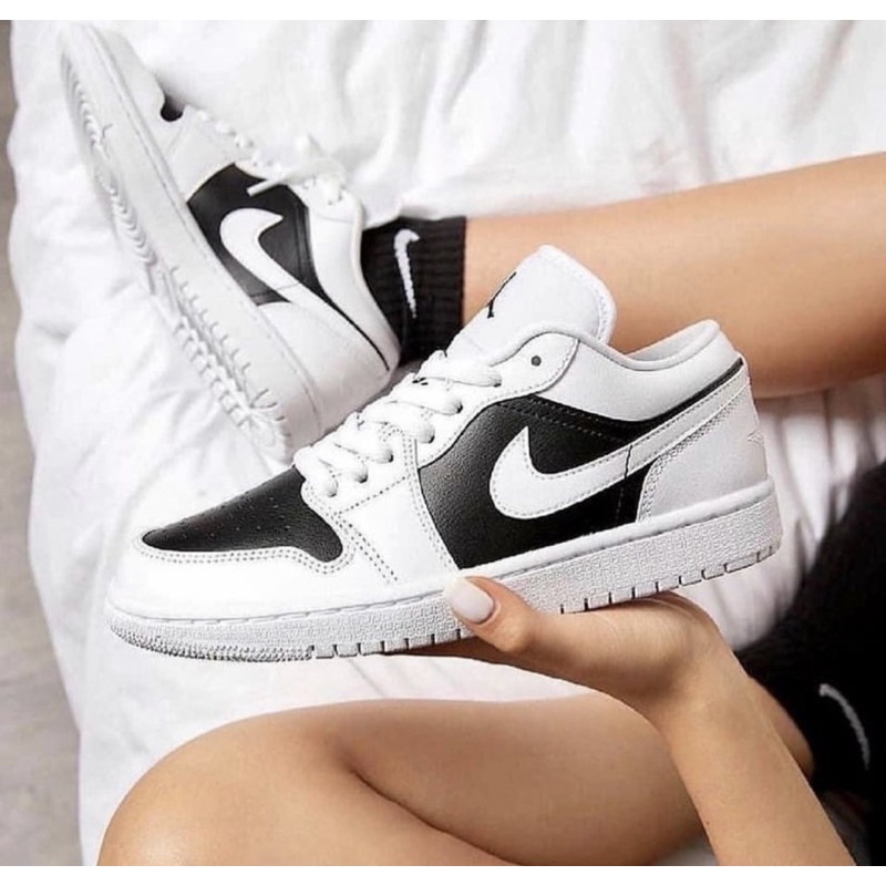 Giày JORDAN 1 Panda màu trắng đen cổ thấp, Giay Sneaker JD1 Low hot trend,chạy bộ,tập gym,đi học full box bill