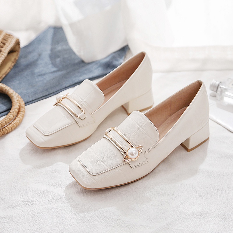 Phong cách mới mũi vuông cao gót kiểu Pháp cao cấp CICI G037