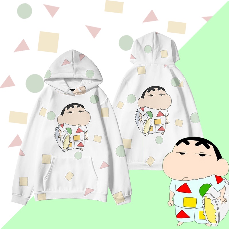 Áo Hoodie Dáng Rộng In Hình Shin-Chan Thời Trang Mùa Thu Phong Cách Hàn Quốc Cho Nam Và Nữ