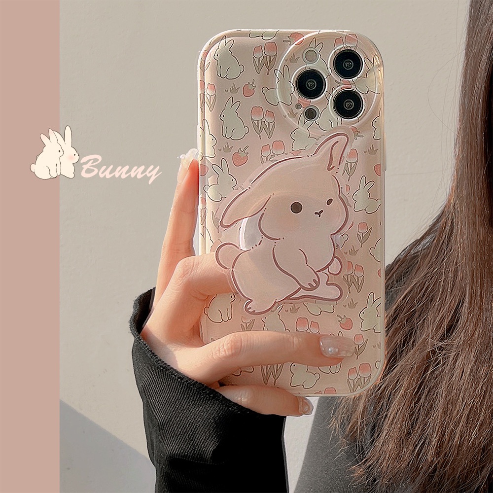 Ốp Điện Thoại Chống Sốc Họa Tiết Thỏ Cho iPhone 14 14pro 14max 14prm 13 13pro 13prm 11 7Plus 8Plus Xr XS Max 12 Pro Max