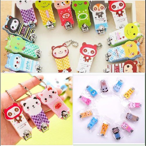 Bấm móng tay hình thú nhiều họa tiết dễ thương