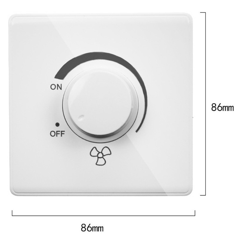 lucky* 86 Type Ceiling Fan Adjustment Stepless Speed Controller Wall Switch 220V 10A for 15-300W Dimmer