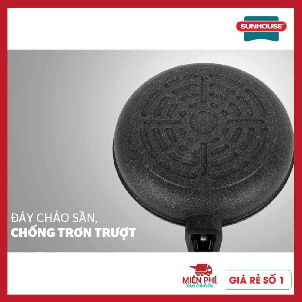 CHẢO CHỐNG DÍNH SIÊU BỀN ĐÁ SUNHOUSE, CHẢO SIÊU BỀN ĐÁ SUNHOUSE  24CM, 26CM, 28CM, 30CM