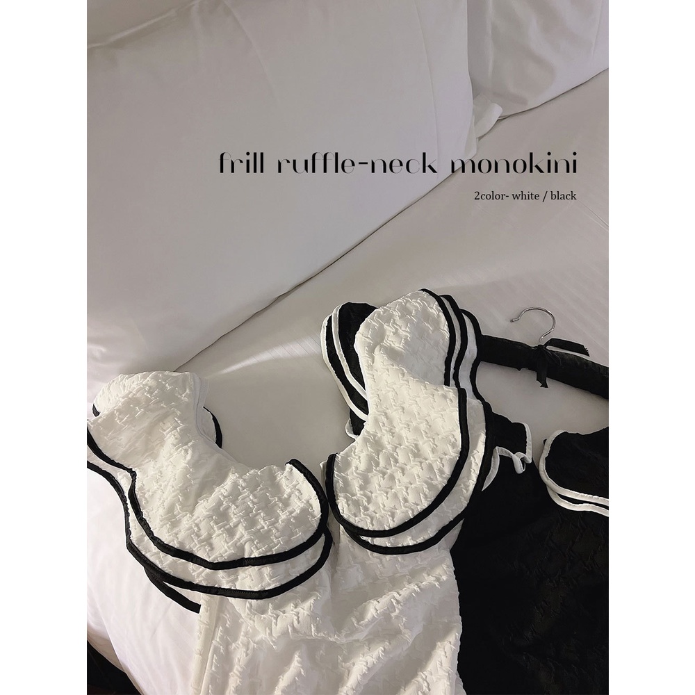 Đồ bơi một mảnh DUNEA DUNEA818 cổ chữ V phối bèo nhún thời trang cho nữ