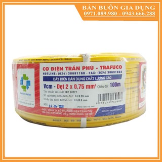 Dây dẫn điện trần phú 2x0.75 - dây đôi mềm dẹt