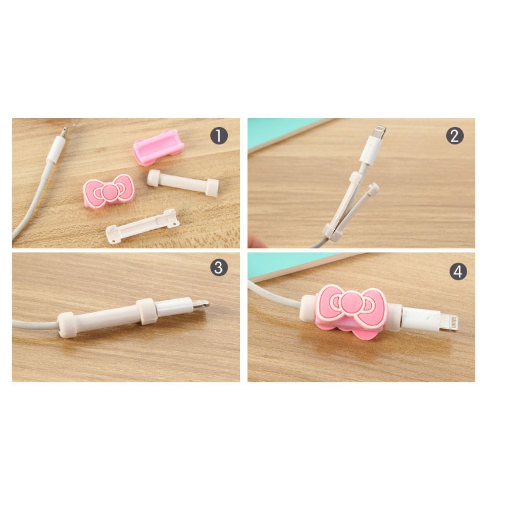 Nút cao su chống gãy, chống đứt dây cable sạc, dây phone hình thú cute KNSTORE