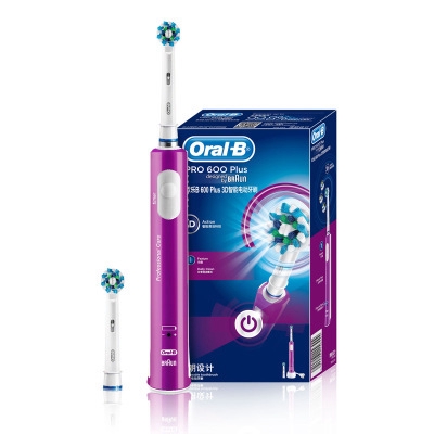 Bàn chải đánh răng điện Oral B Pro 600 Plus có bộ sạc Bàn chải đánh răng điện có thể sạc lại Xử lý chống thấm nước