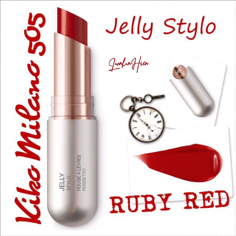 SON DƯỠNG BÓNG KIKO MILANO ❤ KIKO MILANO JELLY STYLO (Màu 505 - Đỏ ruby - Ruby Red) | WebRaoVat - webraovat.net.vn