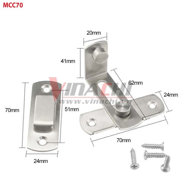 Móc chốt cửa cao cấp inox 304 - Chốt cửa an toàn giúp bảo vệ an toàn cho người dùng bên cạnh bộ khóa cửa chính.
