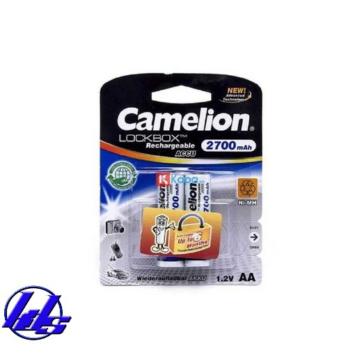 Pin sạc AA (2A) Camelion NH-AA2700BP2, size AA-2700mAh-1.2V Vỉ 2 viên