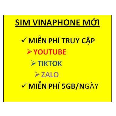 Sim Vinaphone miễn phí 3gb/ngày