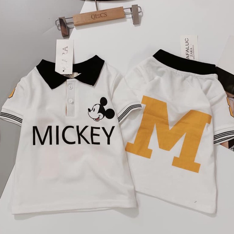 Áo Phông Mickey Cổ Đức Bé Trai