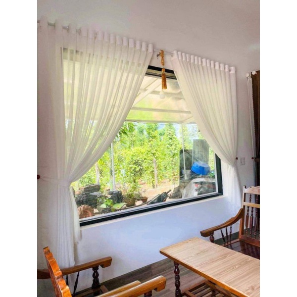 Rèm voan trắng voan trang trí  giá rẻ