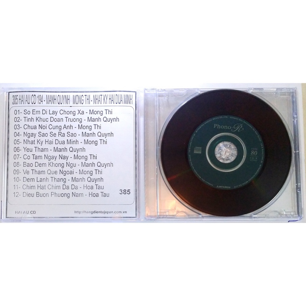 Bộ 3 CD ca sĩ mạnh quỳnh ( 385 - 695 )