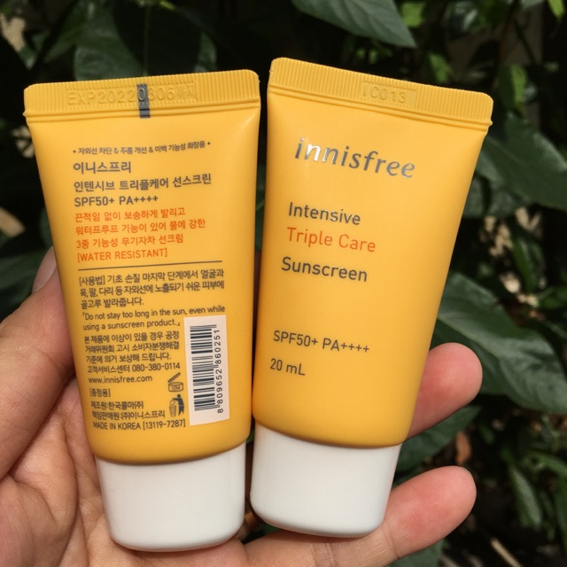 (MINI SIZE10ML)Kem Chống Nắng Innisfree Intensive Triple Care Sunscreen SPF50+/PA++++