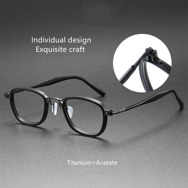 Ta.vat Vòng Đệm Hình Oval Hẹp Hẹp + Gọng Titan Thiết Kế Mezzanine Với Kính Quang Học RLT5861