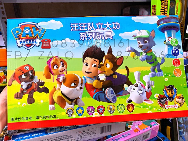 Bộ CHÚ CHÓ CỨU HỘ size LỚN giá tốt ( 47cm x 29cm)