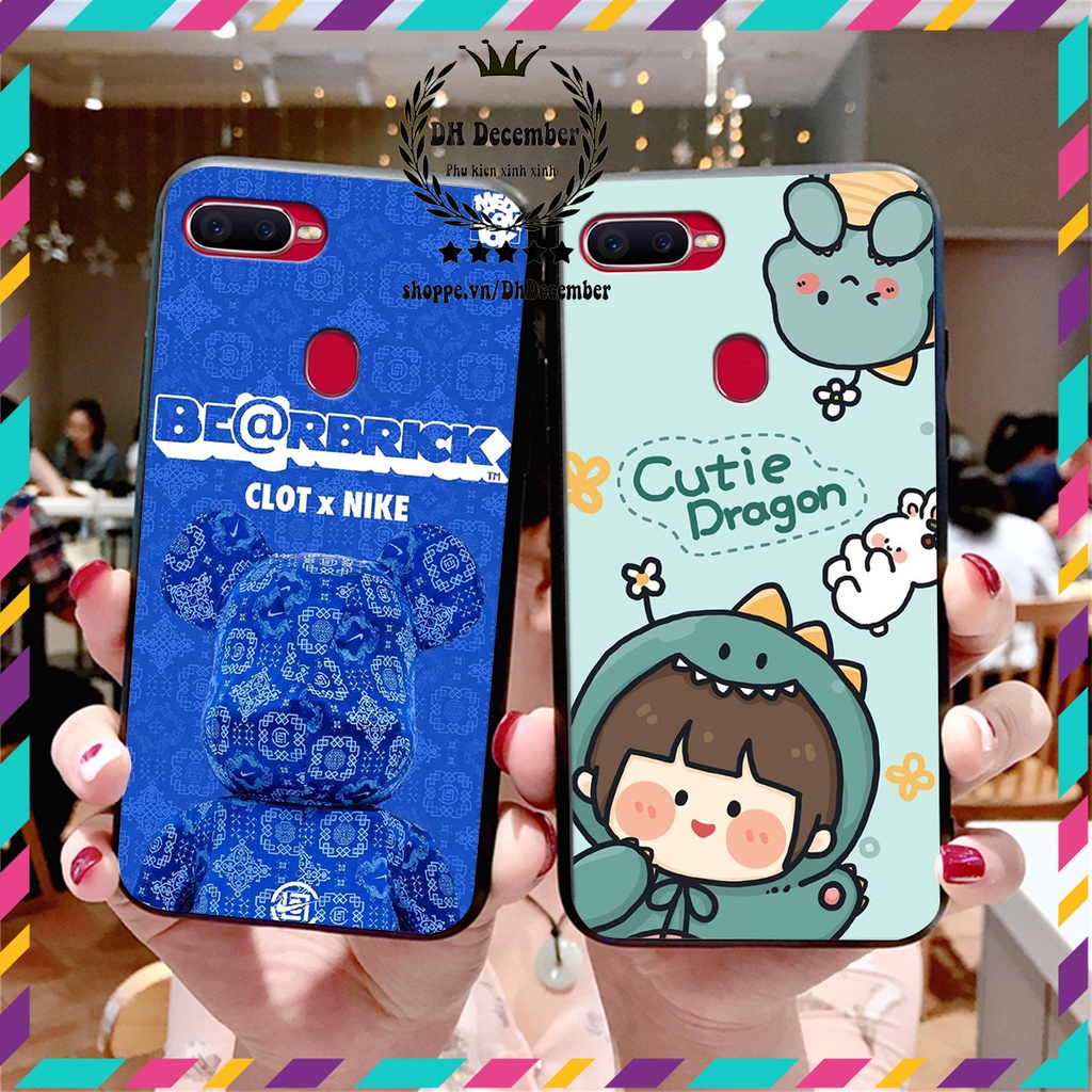 Ốp lưng Oppo A5S / A7 /F9 / A12 in hình 3D lucky, gấu Beer xinh xắn - KHÔNG NÊN BỎ LỠ