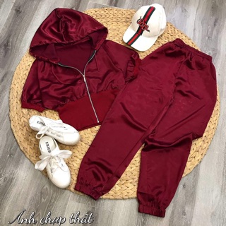 Set thể thao phi lụa ngắn tay hình thật SP