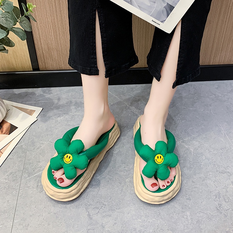 💘 Dép xỏ ngón họa tiết hoa hướng dương thời trang mới cho nữ 💘 thiết kế mới