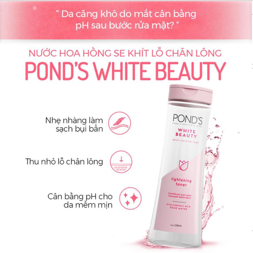 Nước Hoa Hồng Pond'S White Beauty Lightening Toner Làm Sáng Da 150ml